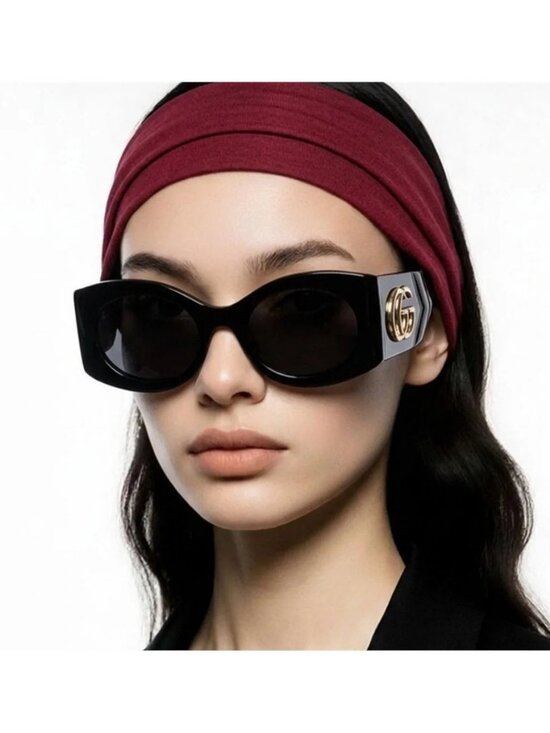 ? - Authentic New Gucci GG0811S 001 Black / Grey Lens main image 9